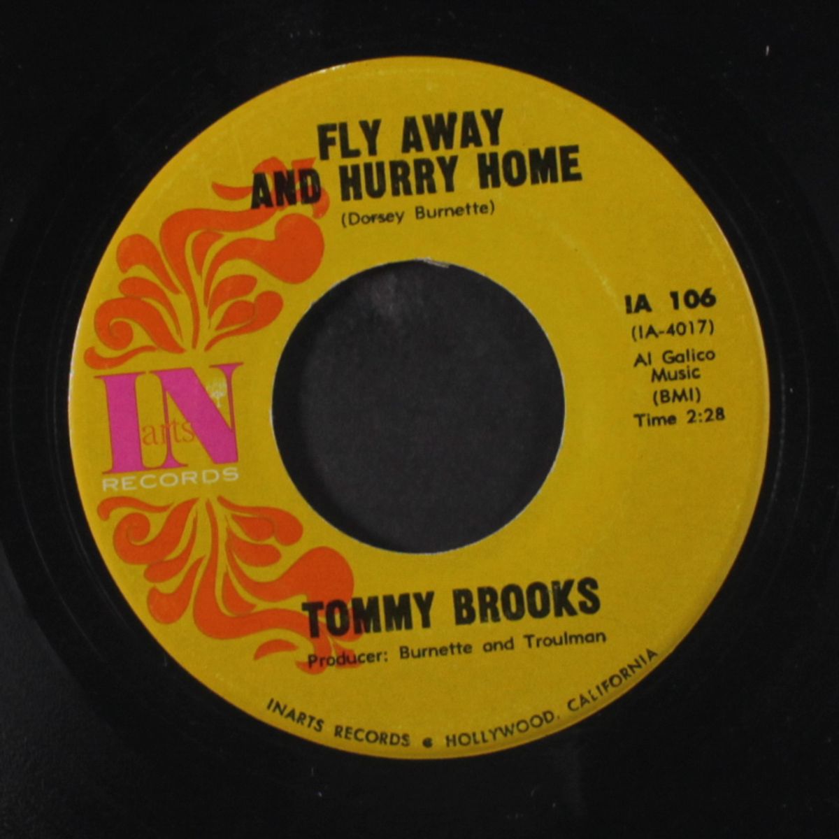 foolish pride / fly away and hurry home by TOMMY BROOKS