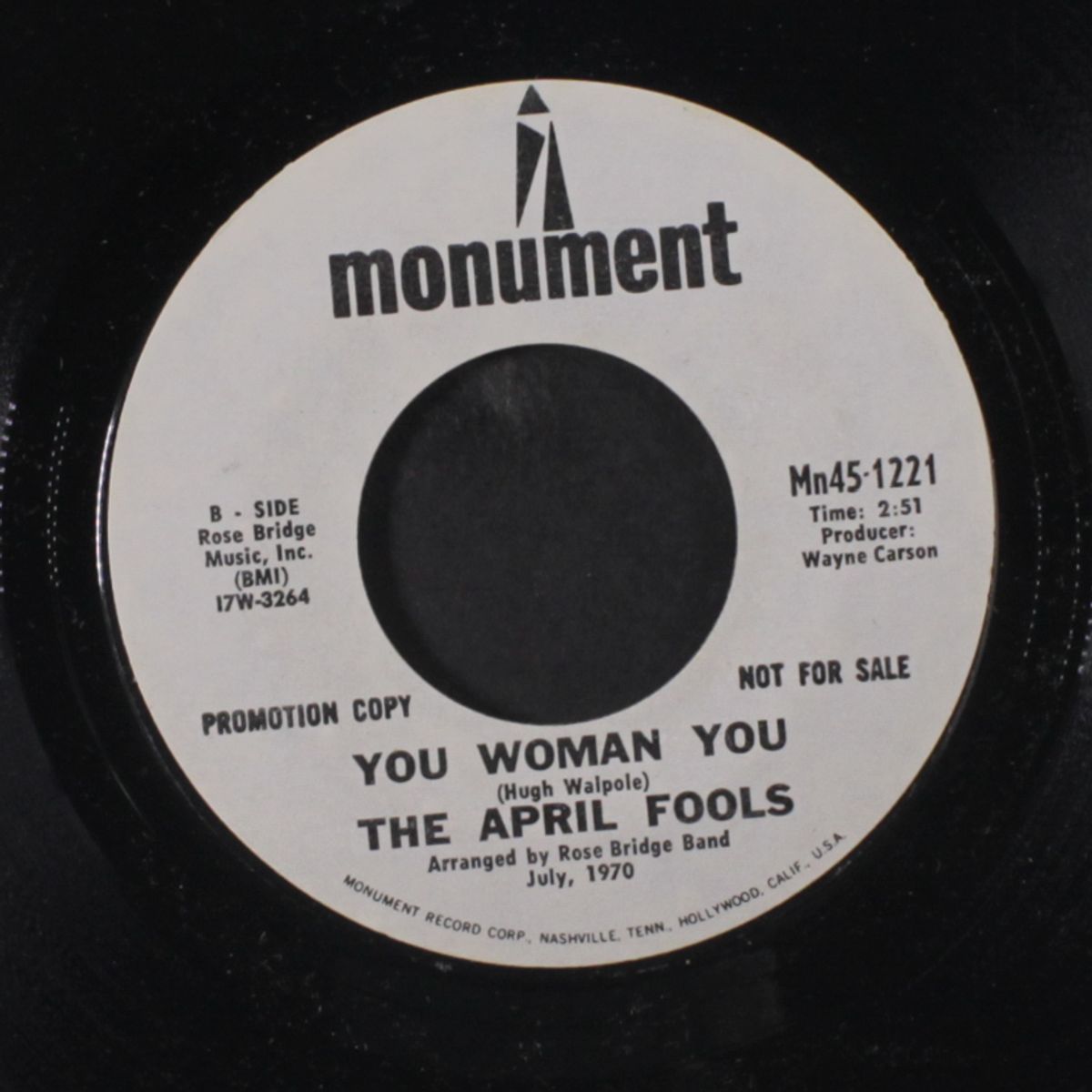 punkin' / you woman you by APRIL FOOLS