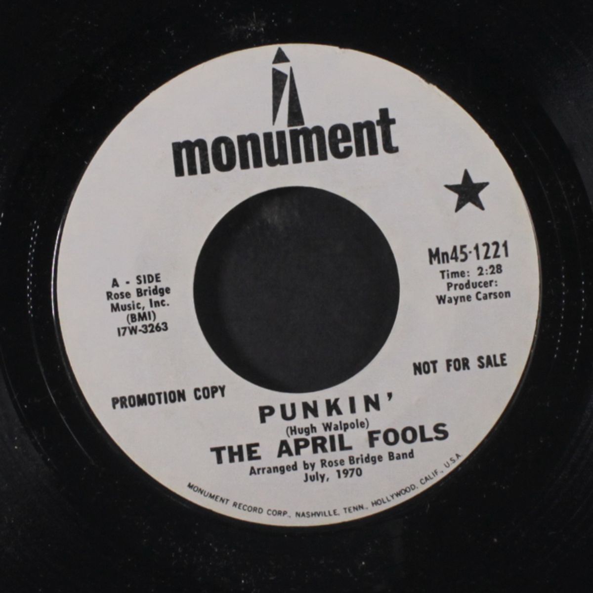 punkin' / you woman you by APRIL FOOLS