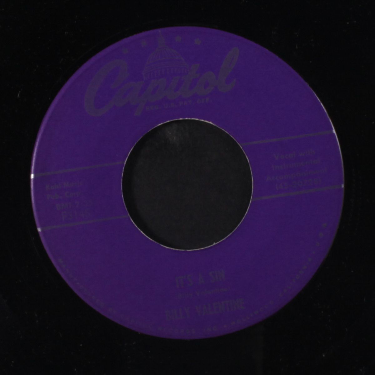 your love has got me reelin' and a-rockin' / it's a sin by BILLY VALENTINE