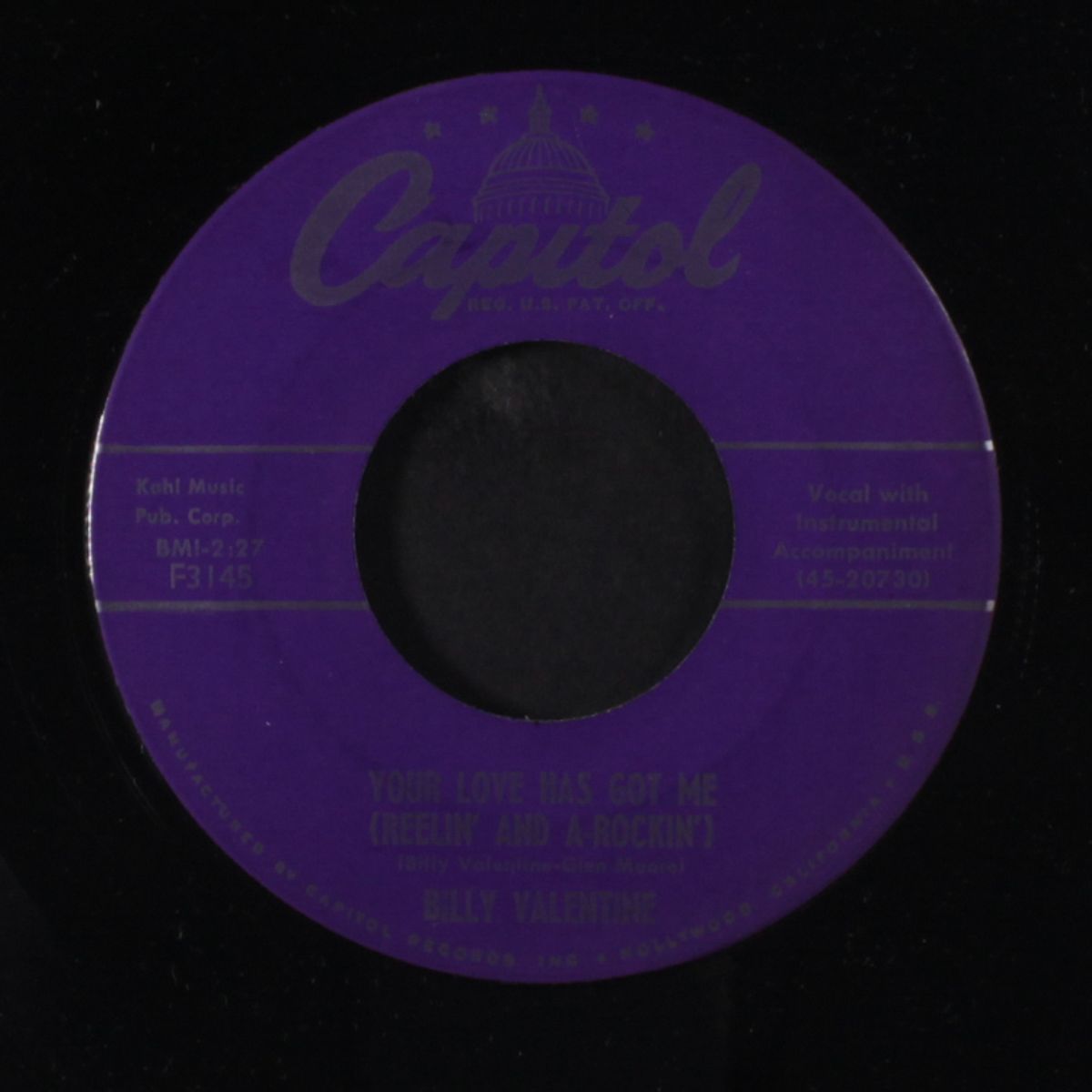 your love has got me reelin' and a-rockin' / it's a sin by BILLY VALENTINE