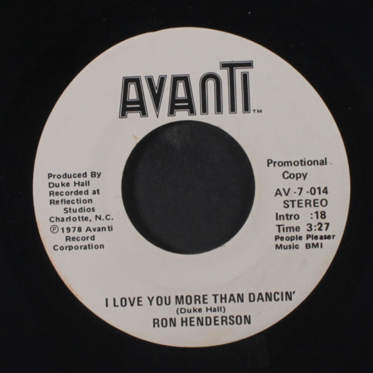 i love you more than dancin' / mono by RON HENDERSON