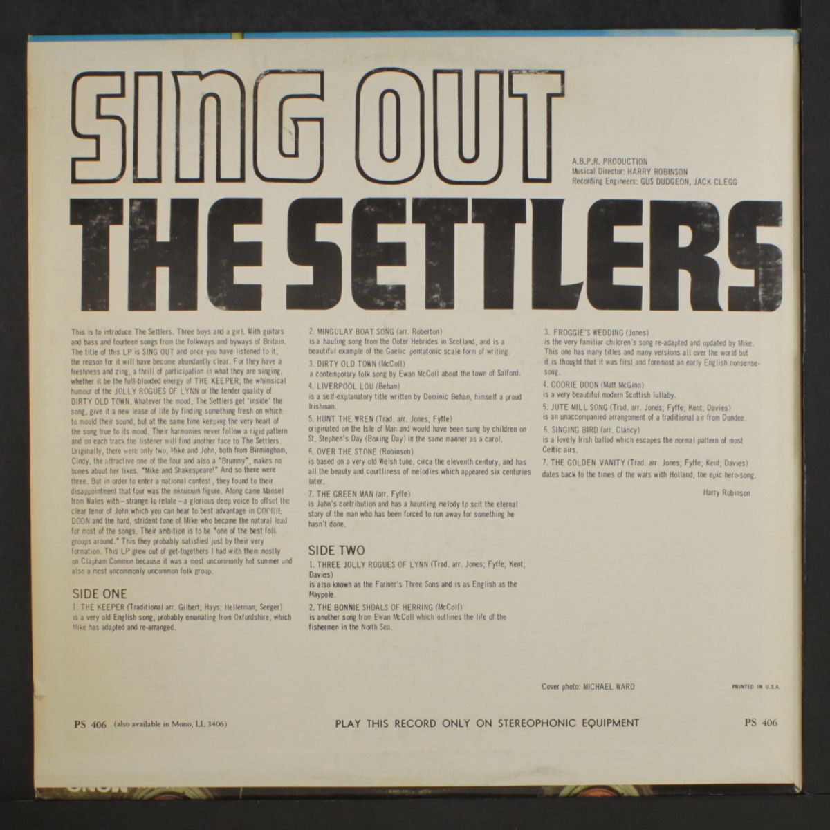 sing out by SETTLERS