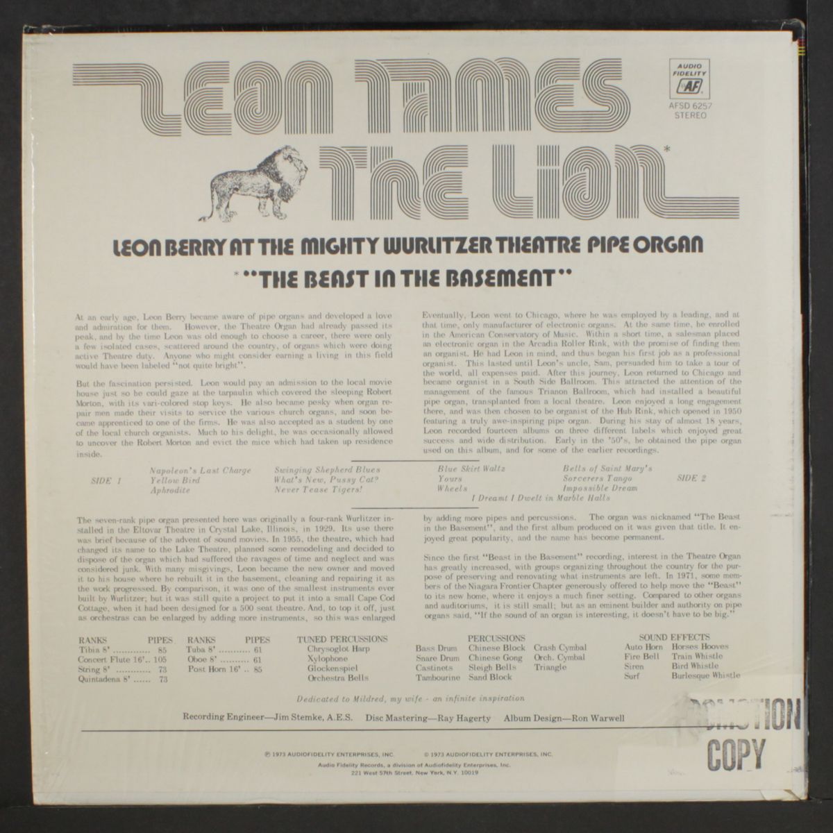leon tames the lion by LEON BERRY