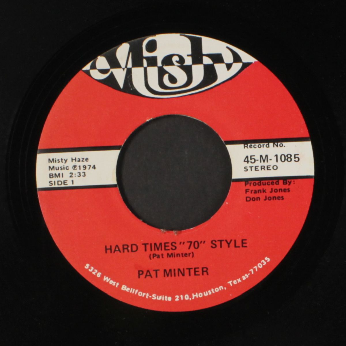 hard times "70" style by PAT MINTER