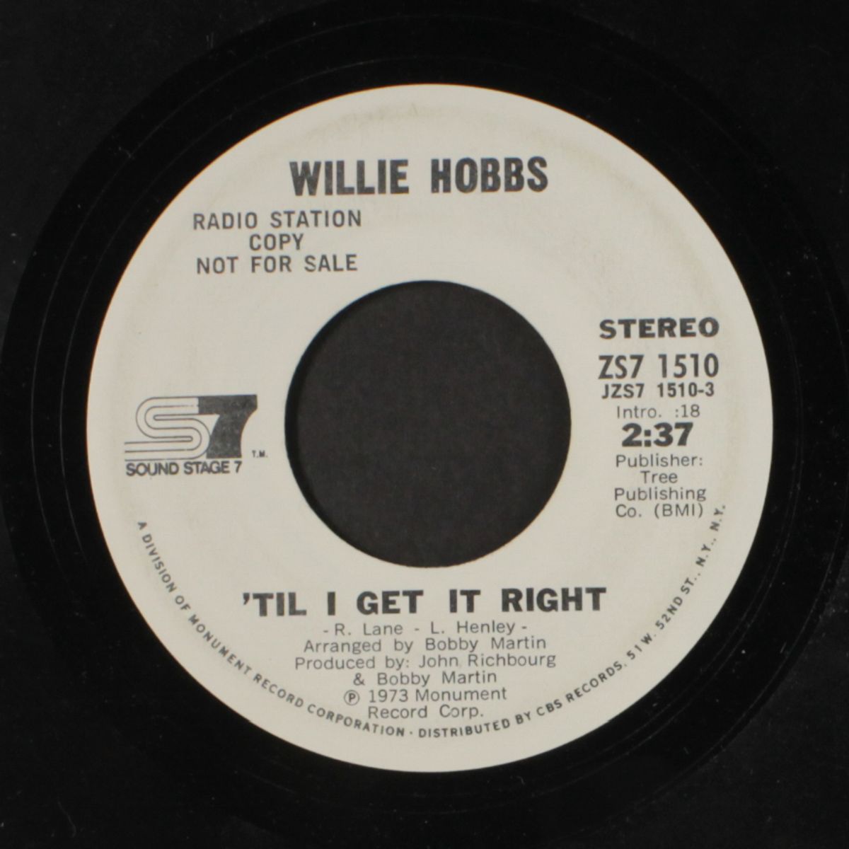 'til i get it right / mono by WILLIE HOBBS
