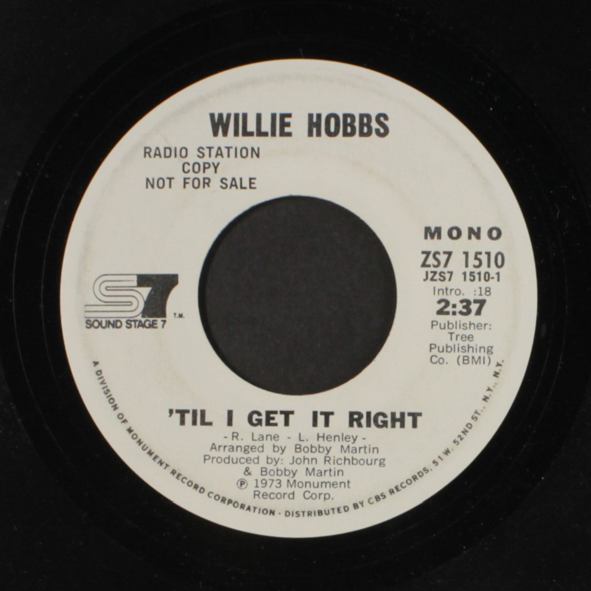 'til i get it right / mono by WILLIE HOBBS