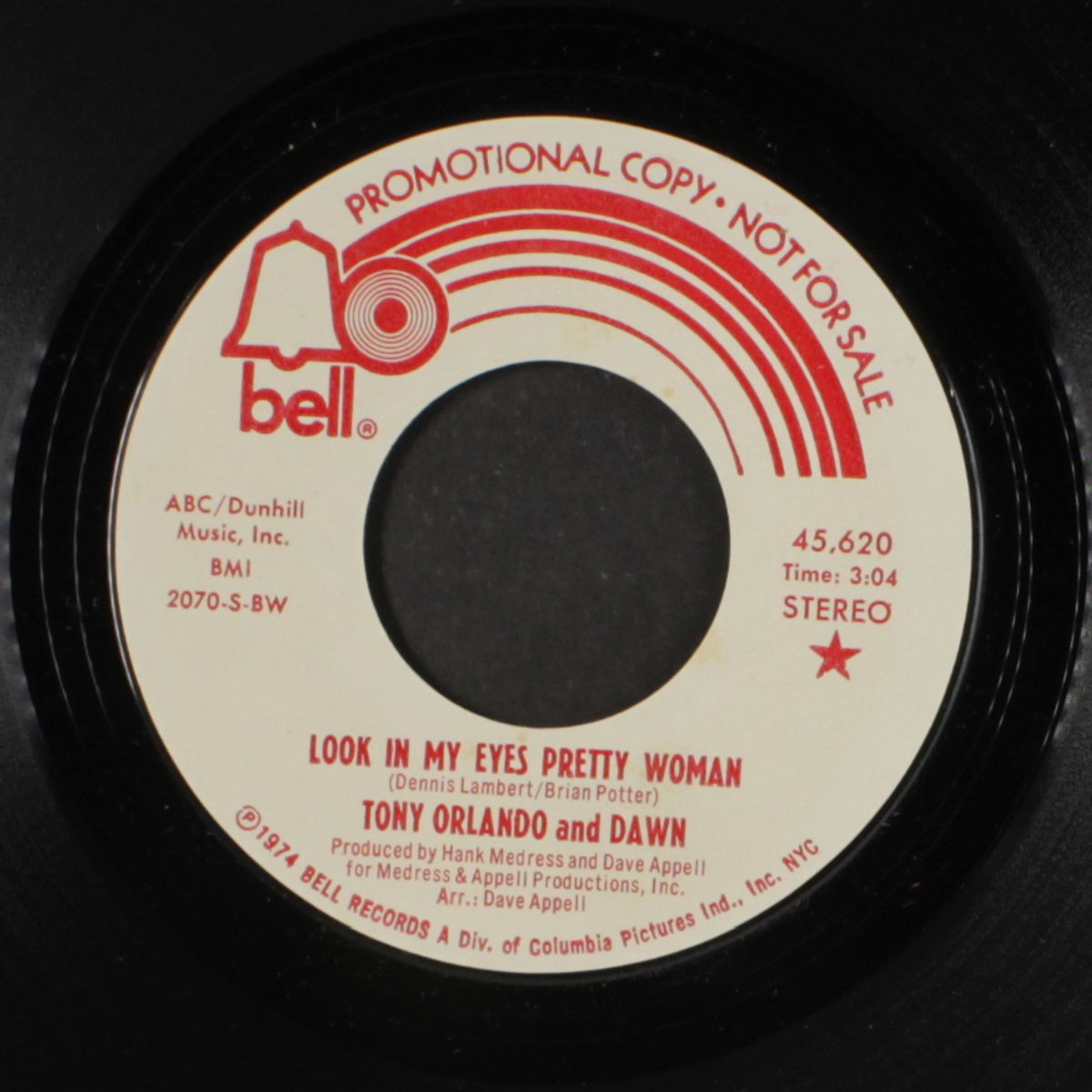look in my eyes pretty woman / mono by TONY ORLANDO AND DAWN
