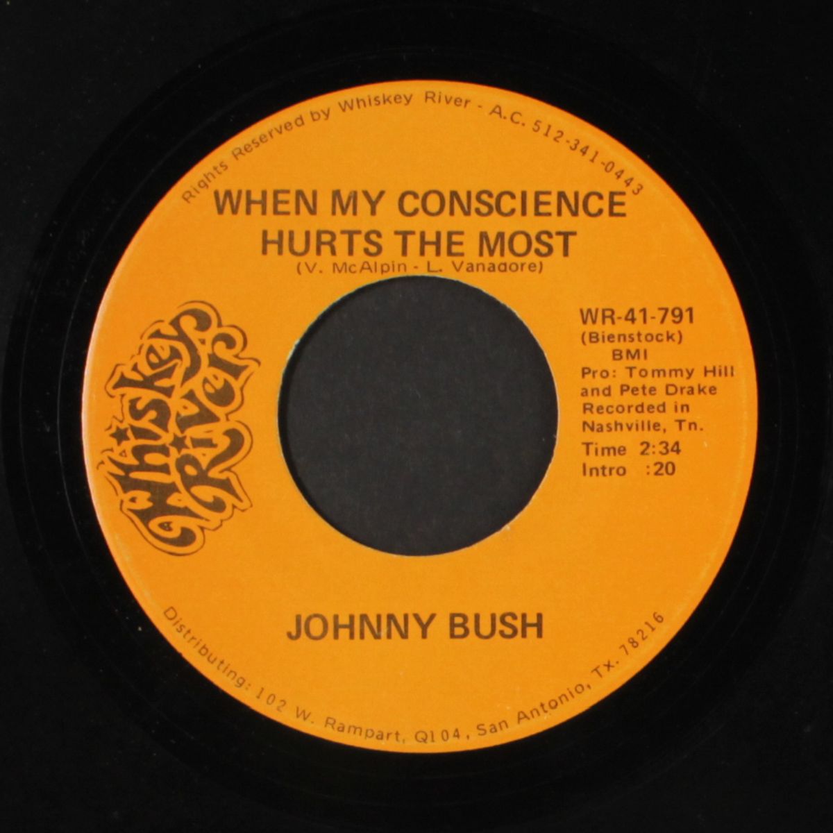 when my conscience hurts the most by JOHNNY BUSH