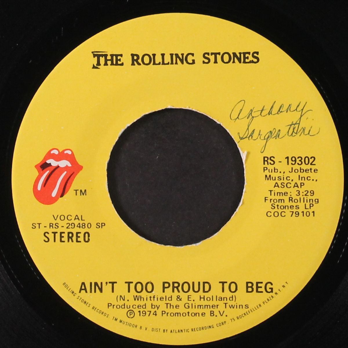 ain't too proud to beg / dance little sister by ROLLING STONES