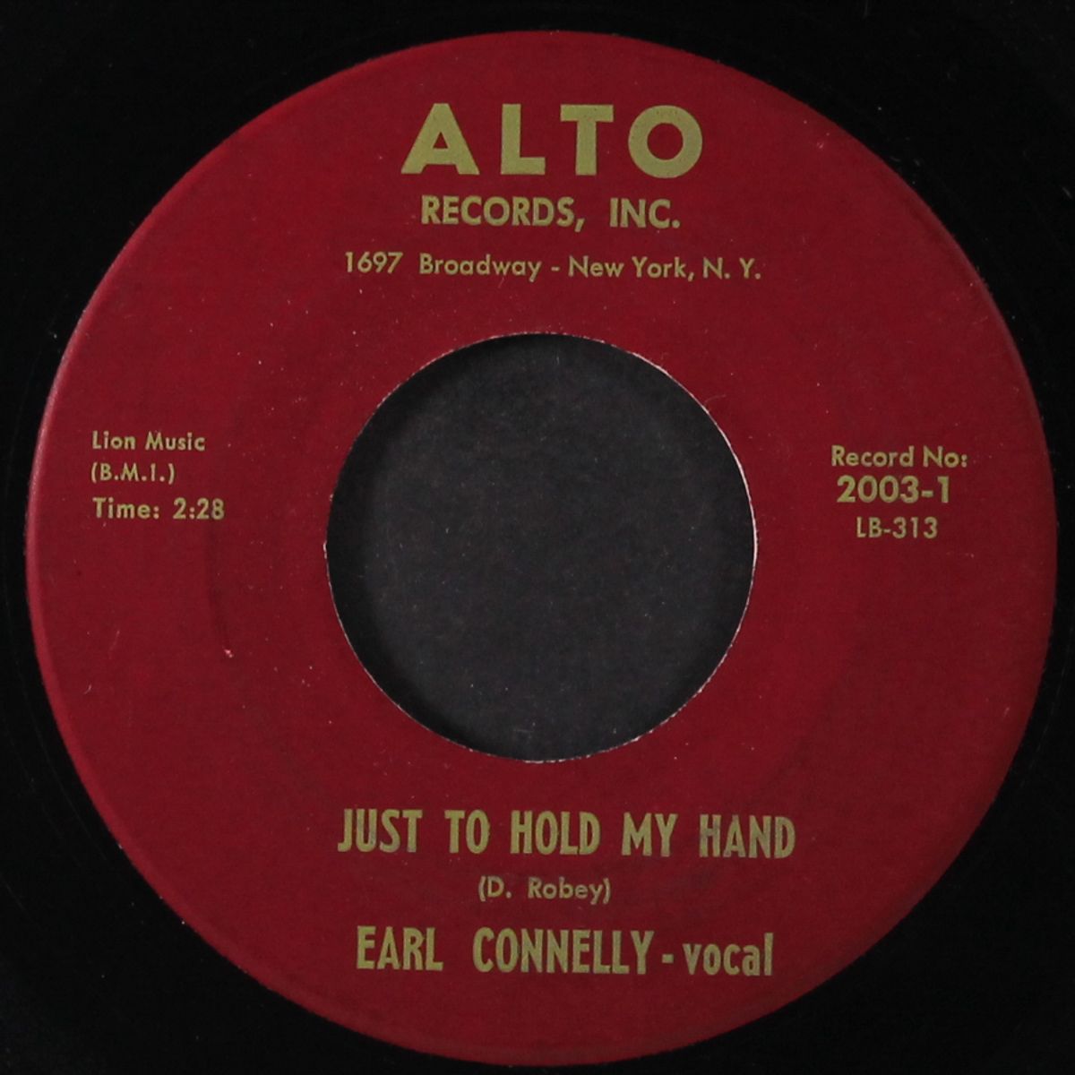 just to hold my hand / i know i know by EARL CONNELLY