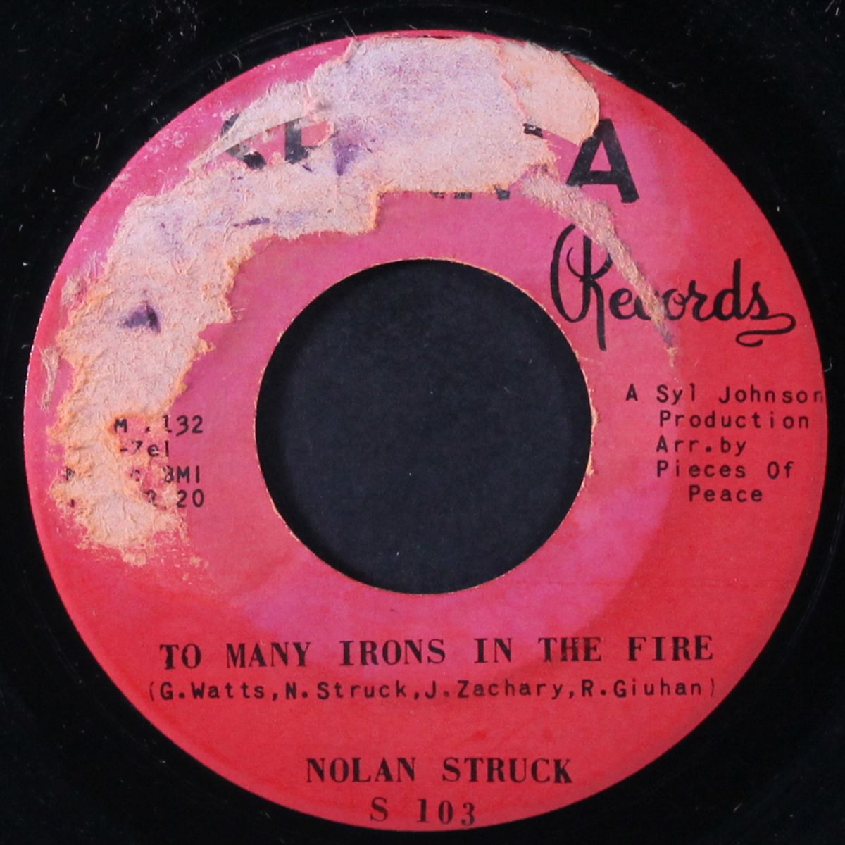 to many irons in the fire / anyone but you by NOLAN STRUCK