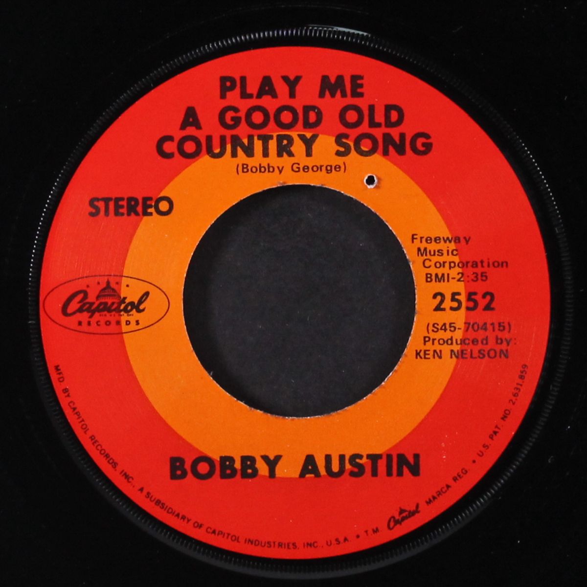 play me a good old country song / goodbye again by BOBBY AUSTIN