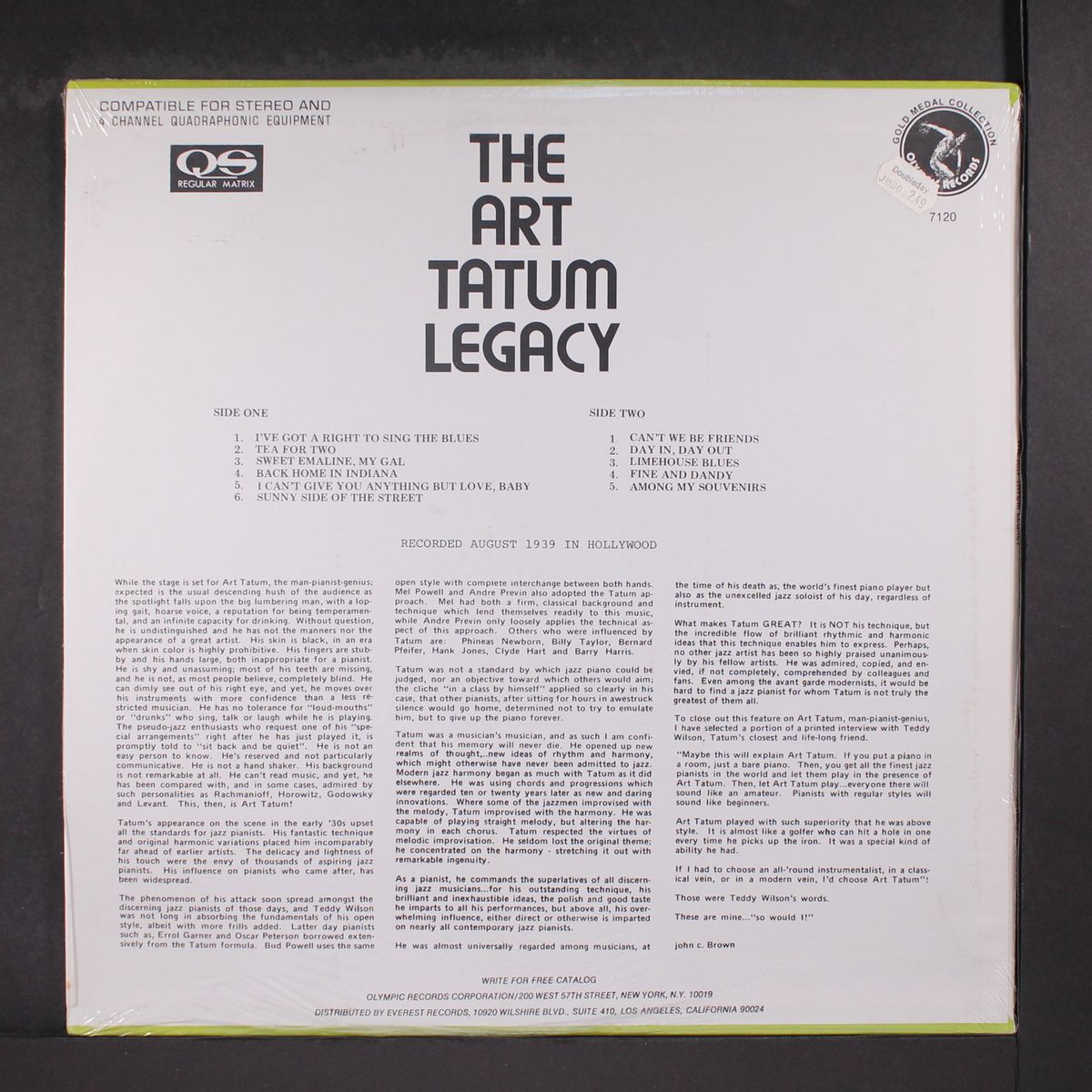 the legacy by ART TATUM