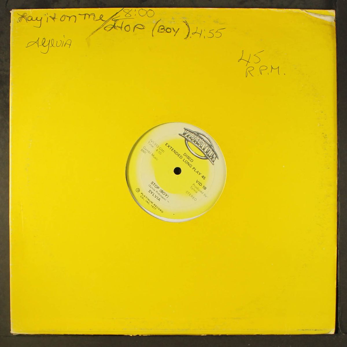 lay it on me / stop (boy) by SYLVIA