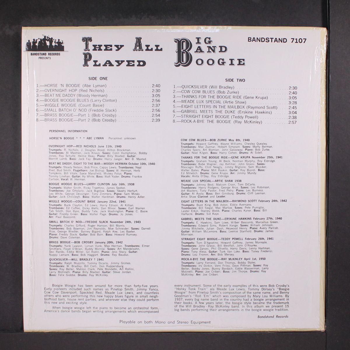 they all played big band boogie by VARIOUS