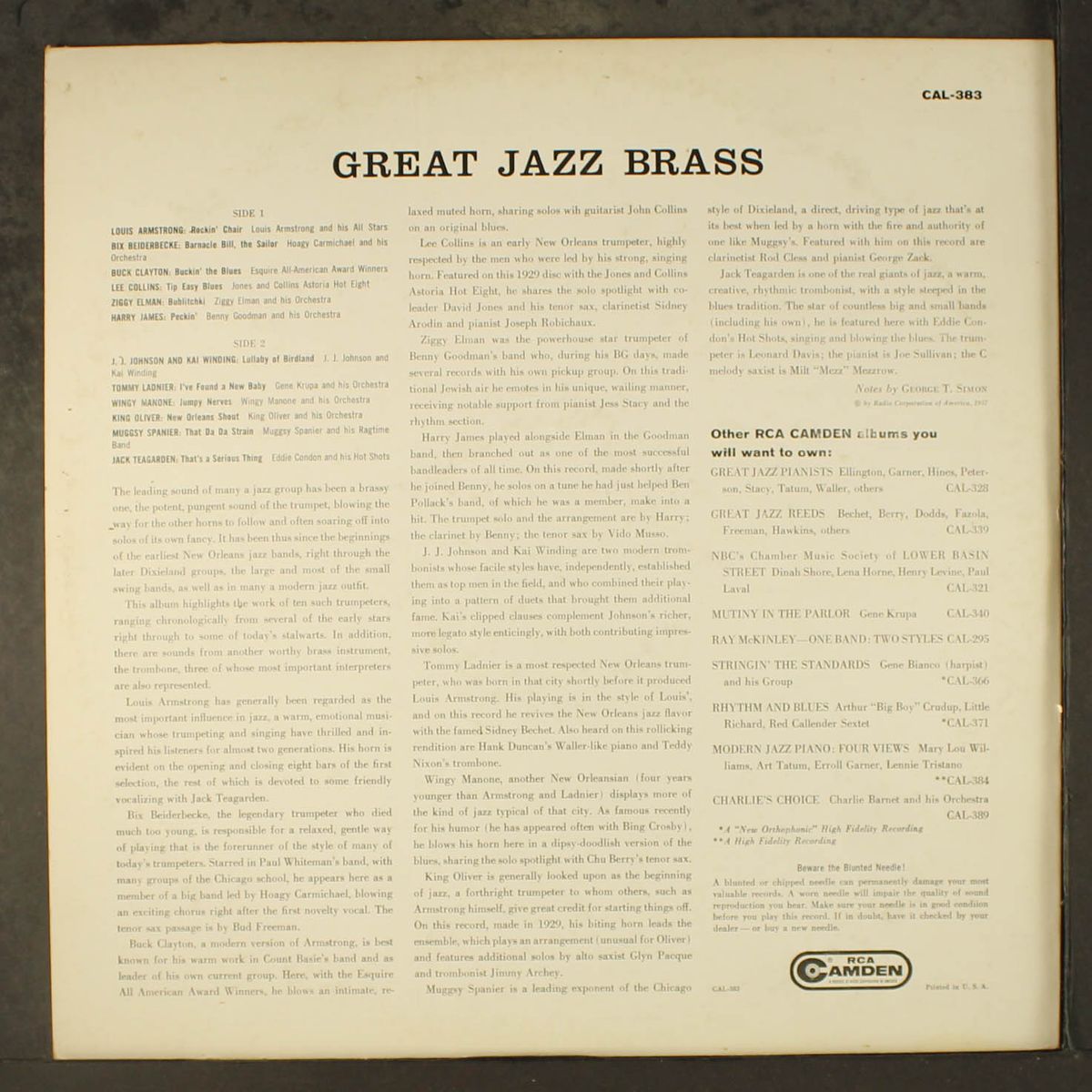 great jazz brass by VARIOUS