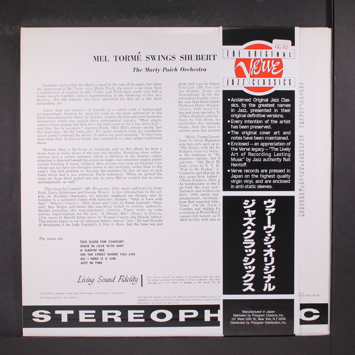 swings shubert alley by MEL TORME