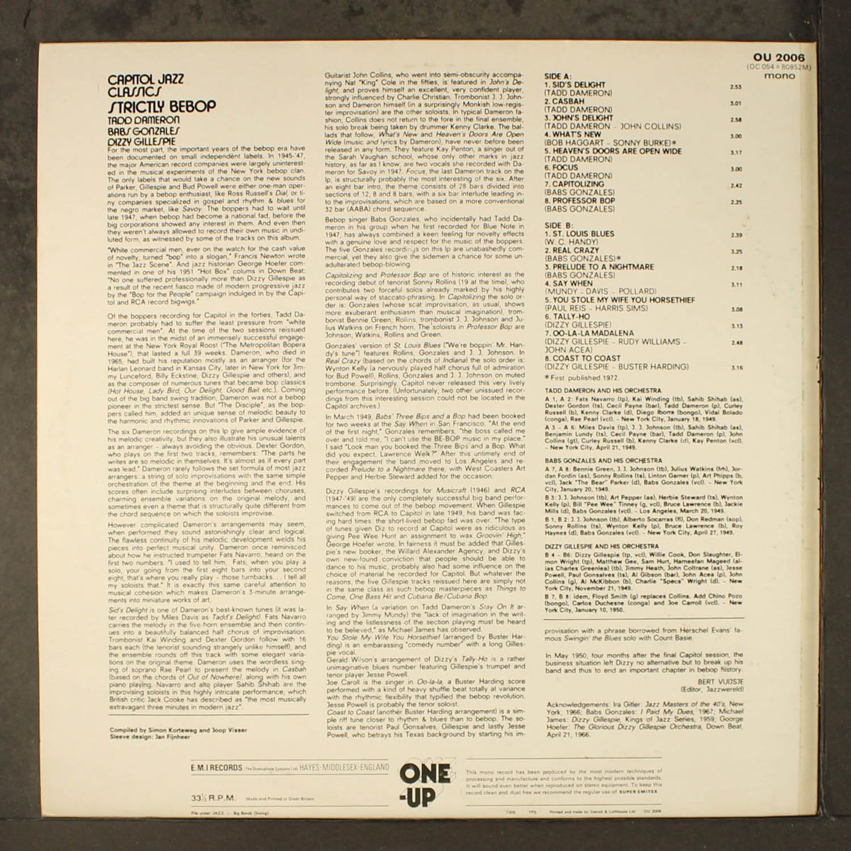 strictly bebop by VARIOUS