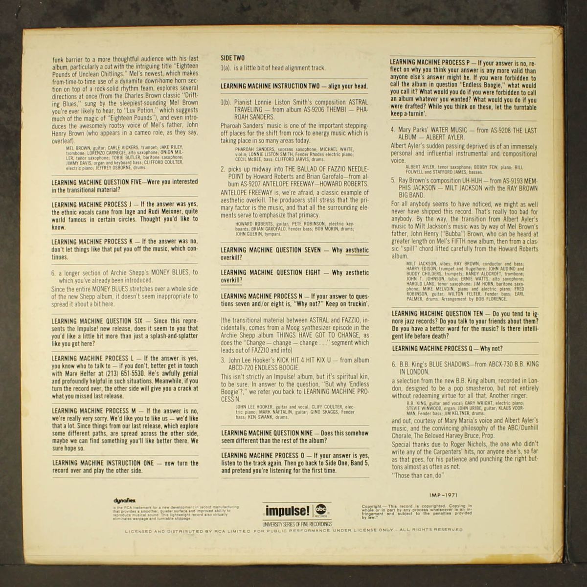 impulse summer solstice '71 sampler by VARIOUS