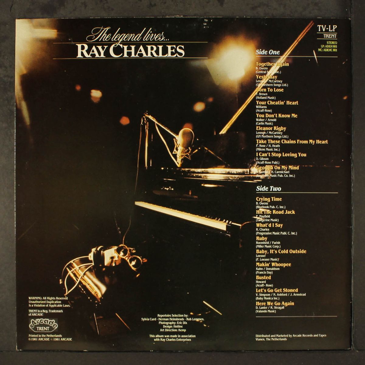the legend lives... by RAY CHARLES