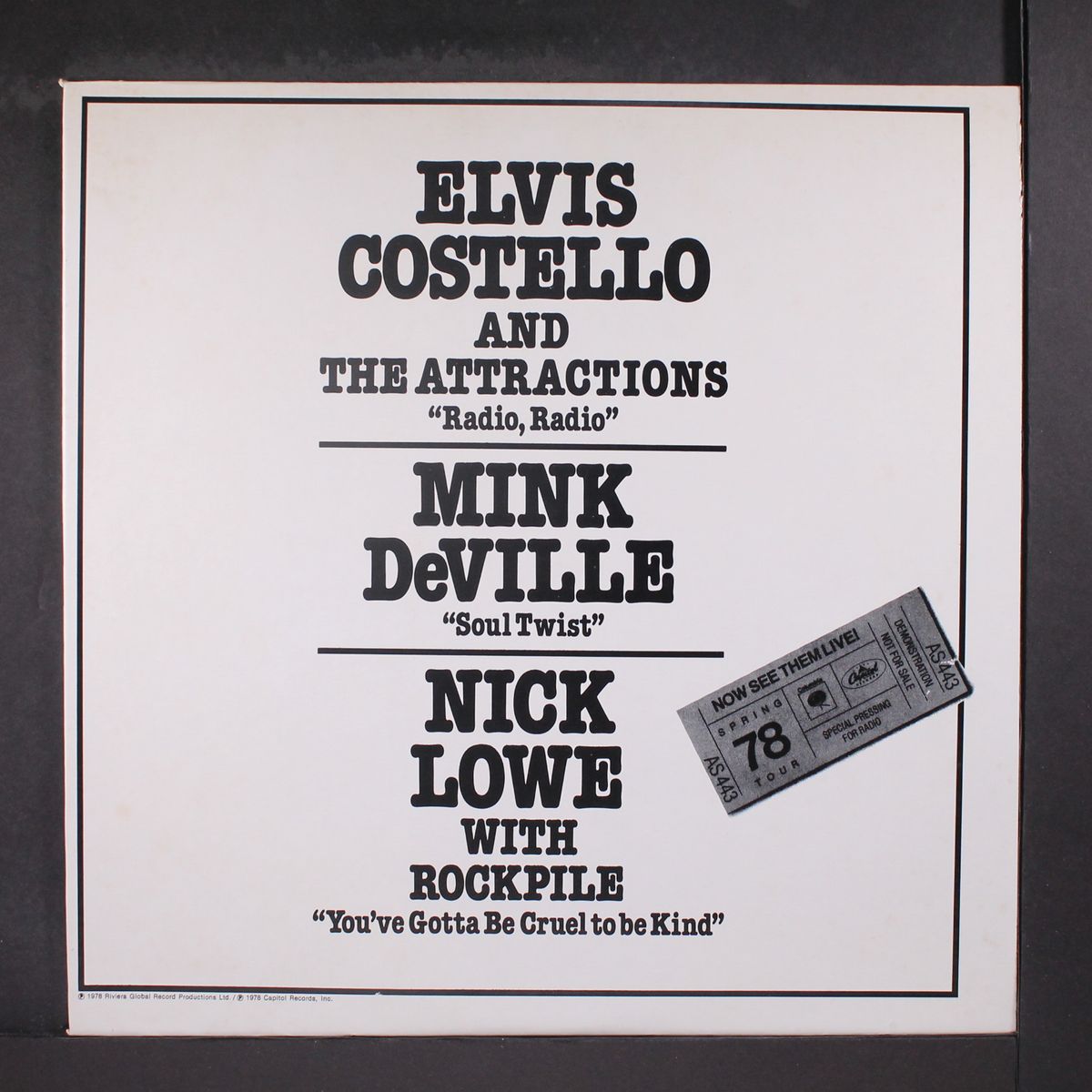 radio radio/soul twist/you've gotta be.. by ELVIS COSTELLO, MINK DEVILLE, NICK LOWE