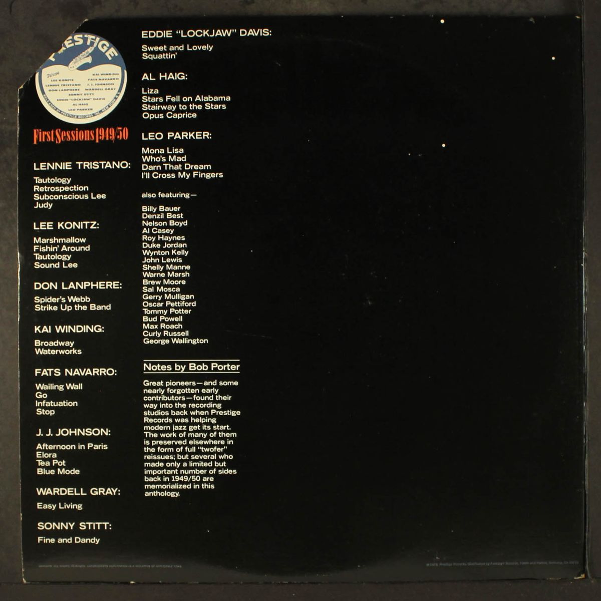 first sessions 1949/50 by VARIOUS