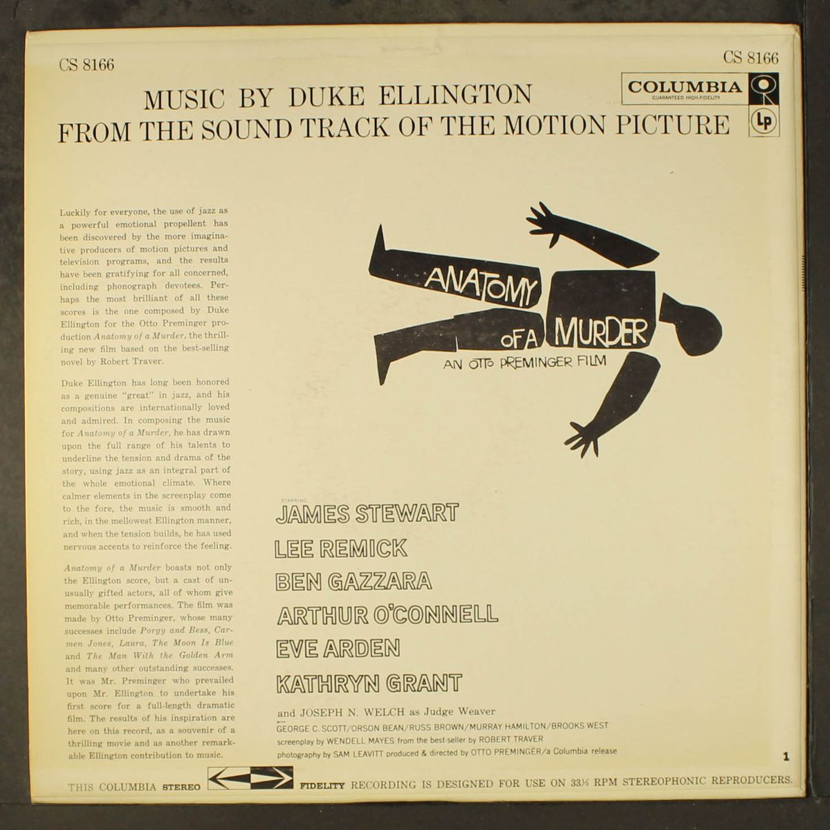 anatomy of a murder soundtrack by DUKE ELLINGTON