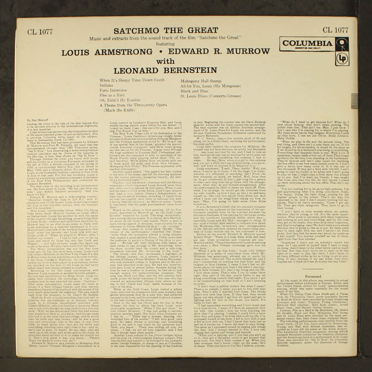 satchmo the great soundtrack by SOUNDTRACK