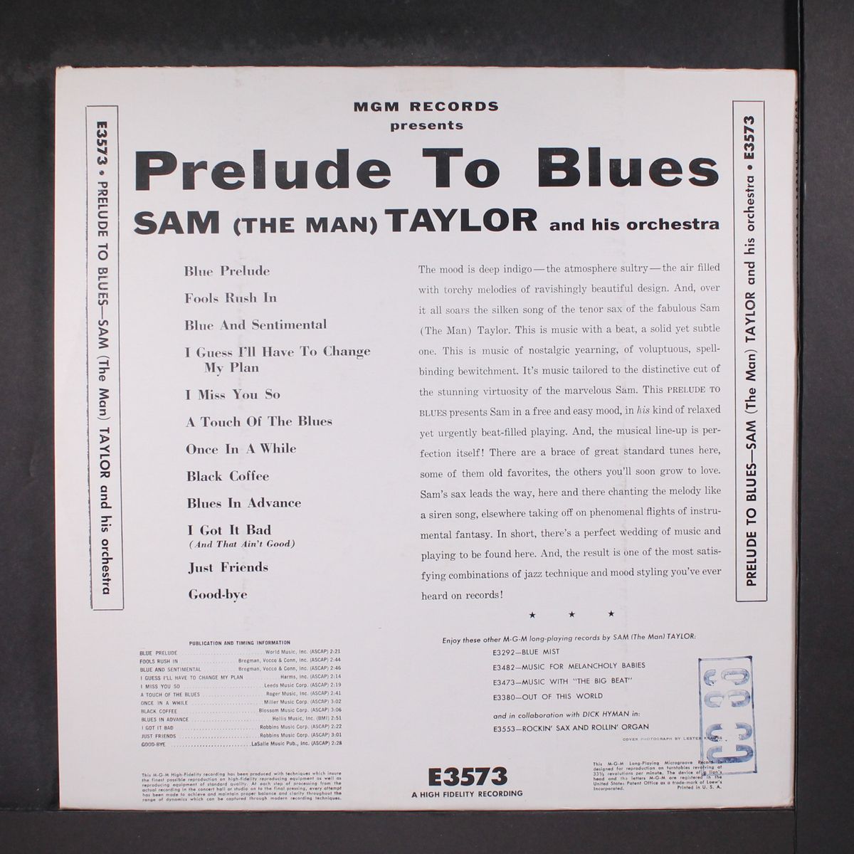 prelude to blues by SAM 'THE MAN' TAYLOR