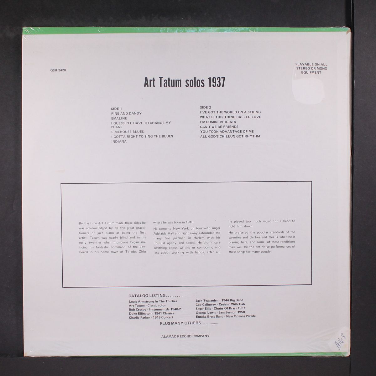 solos 1937 by ART TATUM