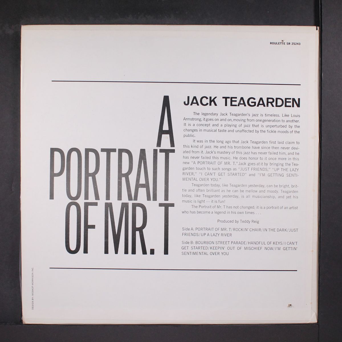 a portrait of mr. t. by JACK TEAGARDEN