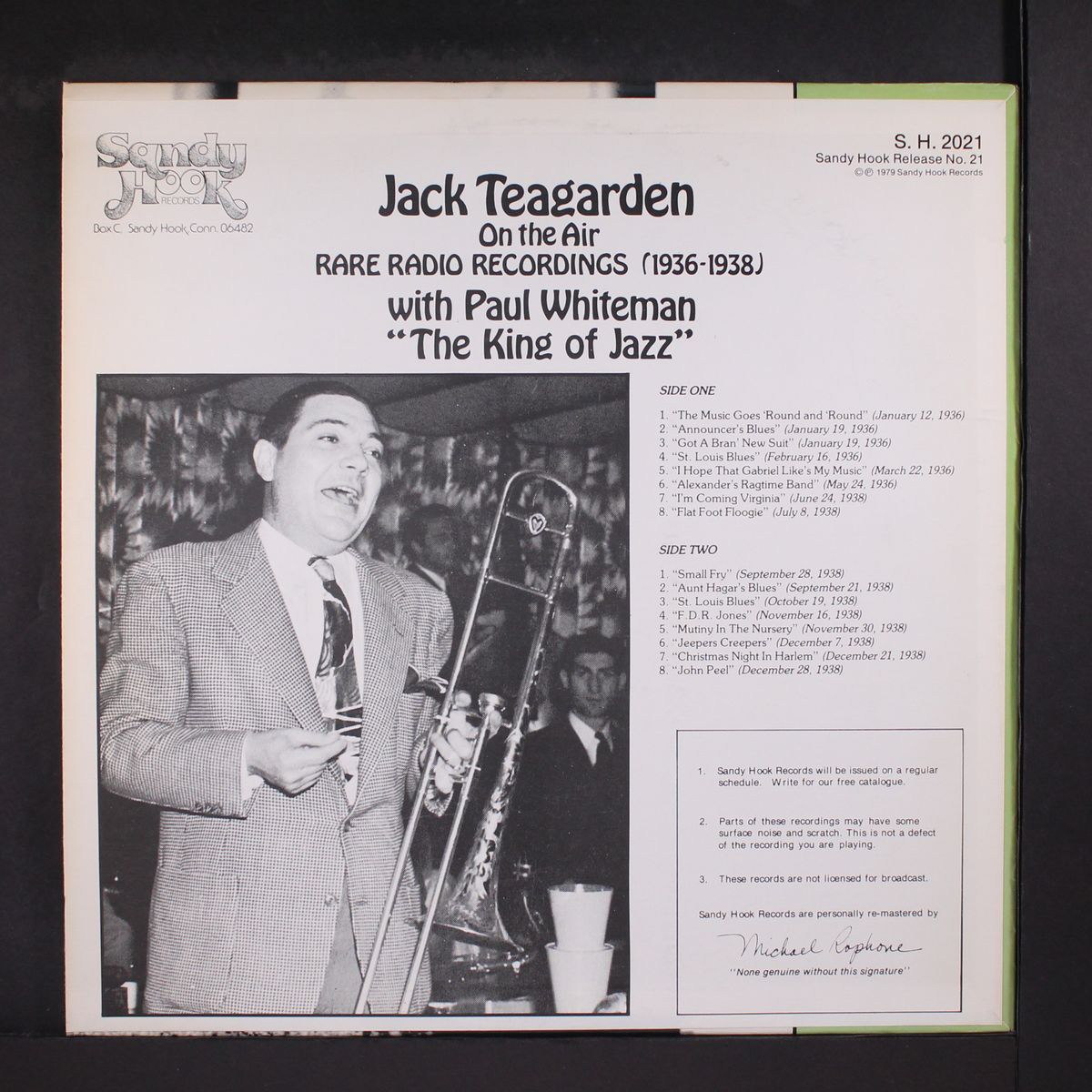 rare radio recordings 1936-1938 by JACK TEAGARDEN