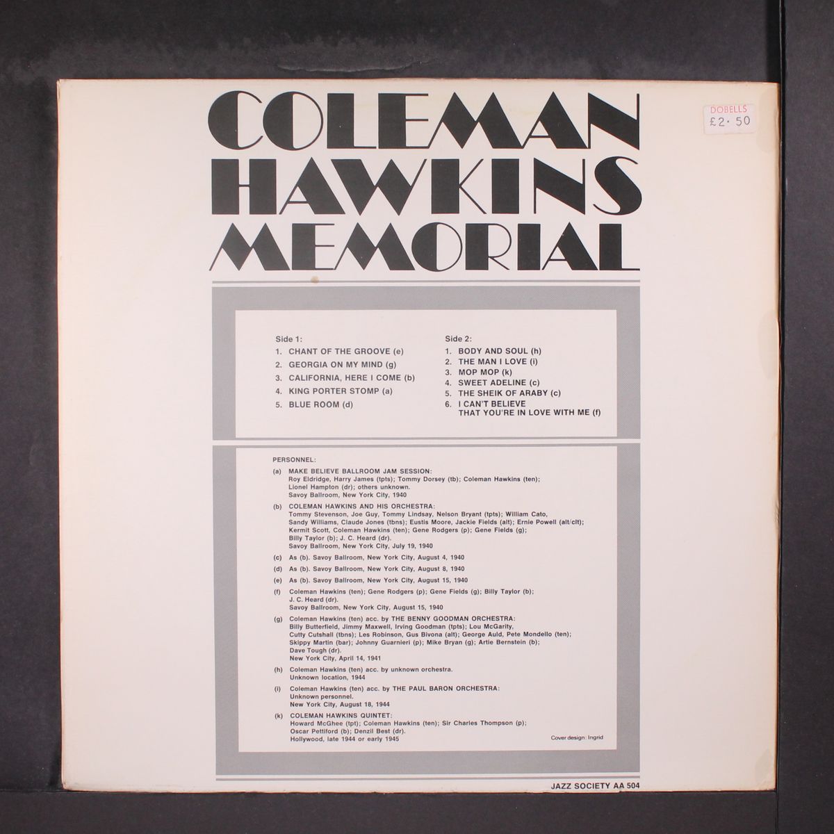 memories by COLEMAN HAWKINS