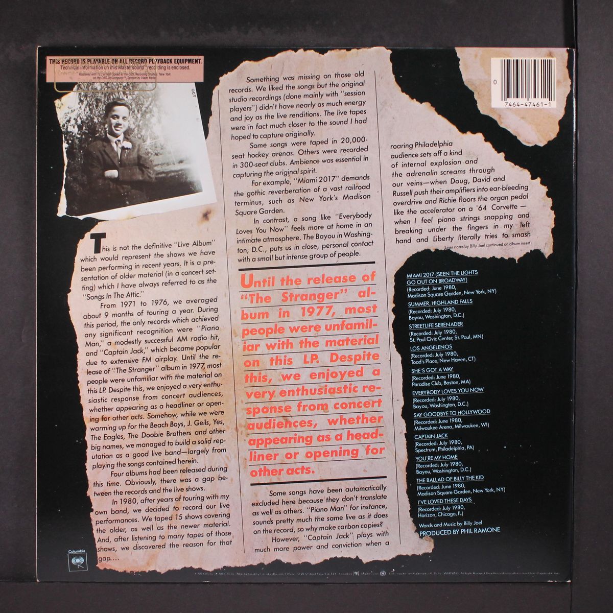 songs in the attic by BILLY JOEL