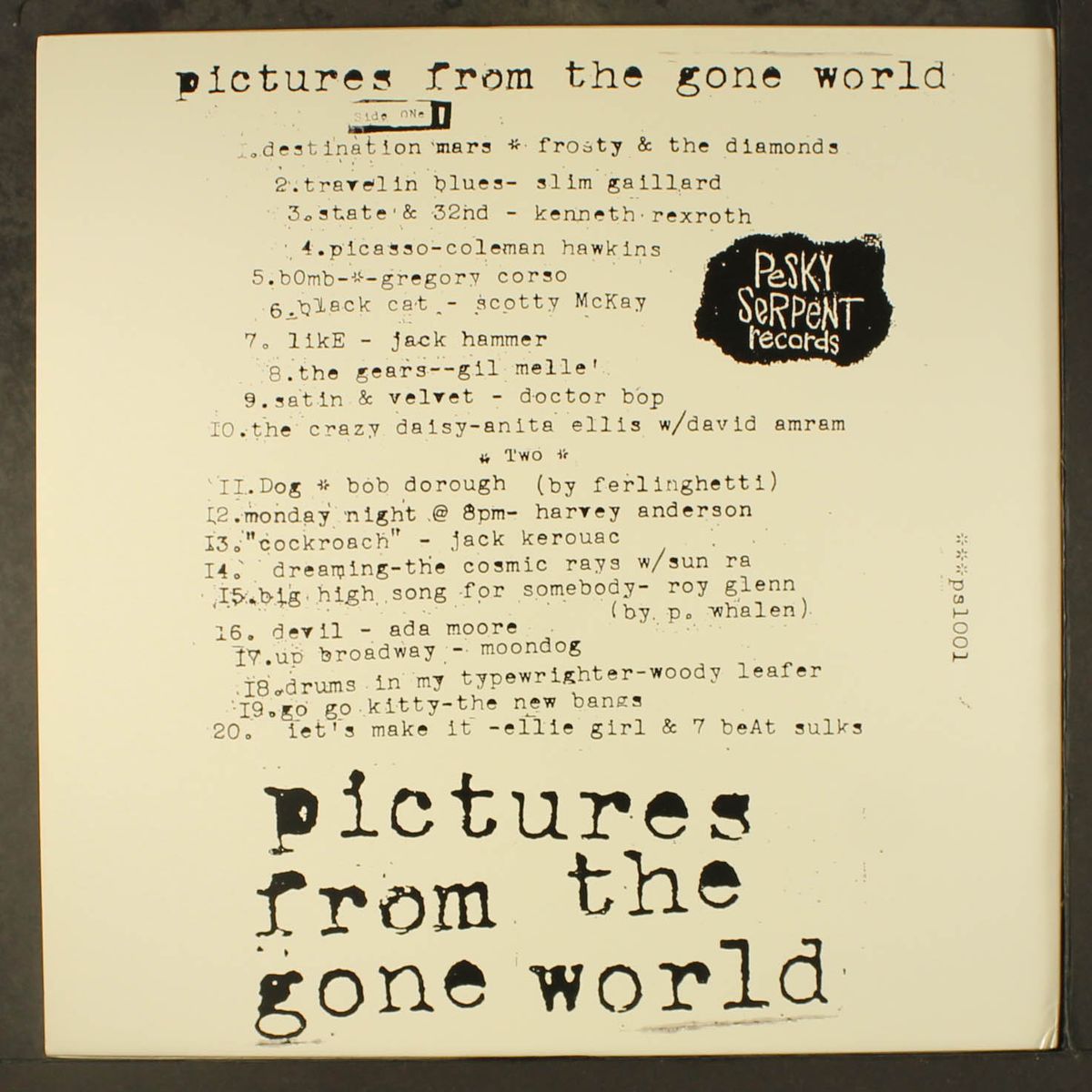 beat jazz; pictures from the gone world by VARIOUS