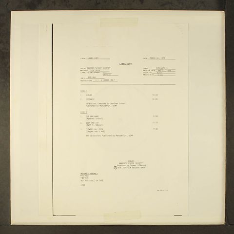 MANFRED SHOOF QUINTET