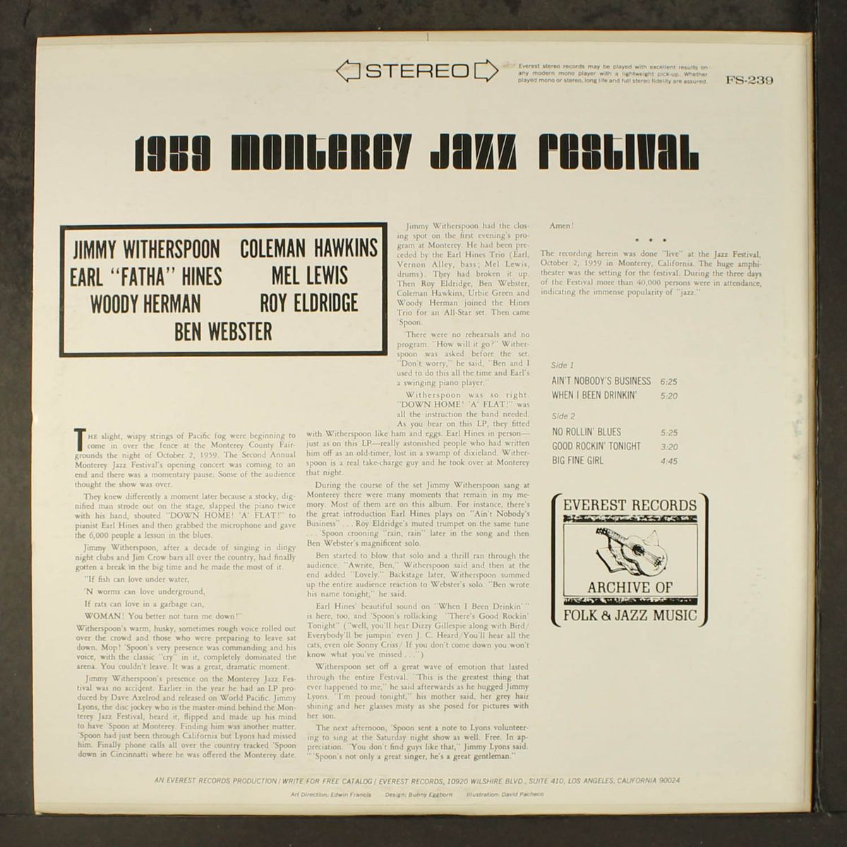 1959 monterey jazz festival by VARIOUS