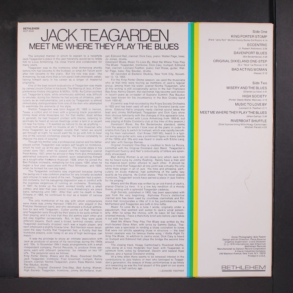 meet me where they play the blues by JACK TEAGARDEN
