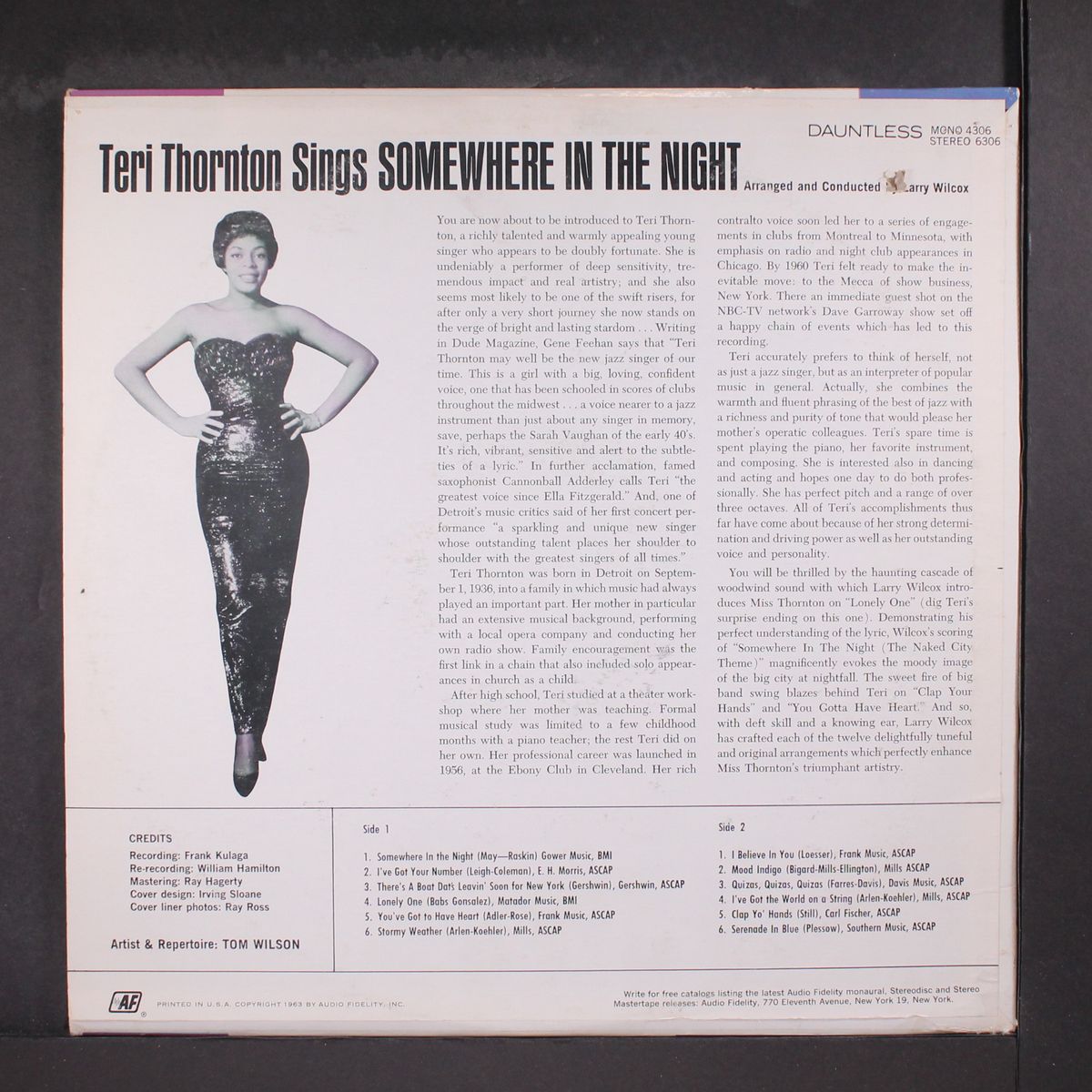 somewhere in the night by TERI THORNTON