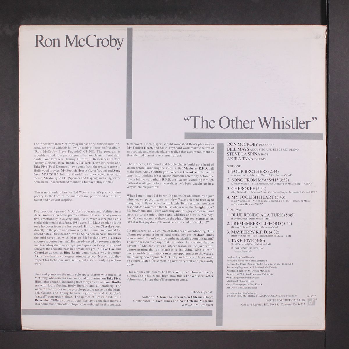 the other whistler by RON MCCROBY