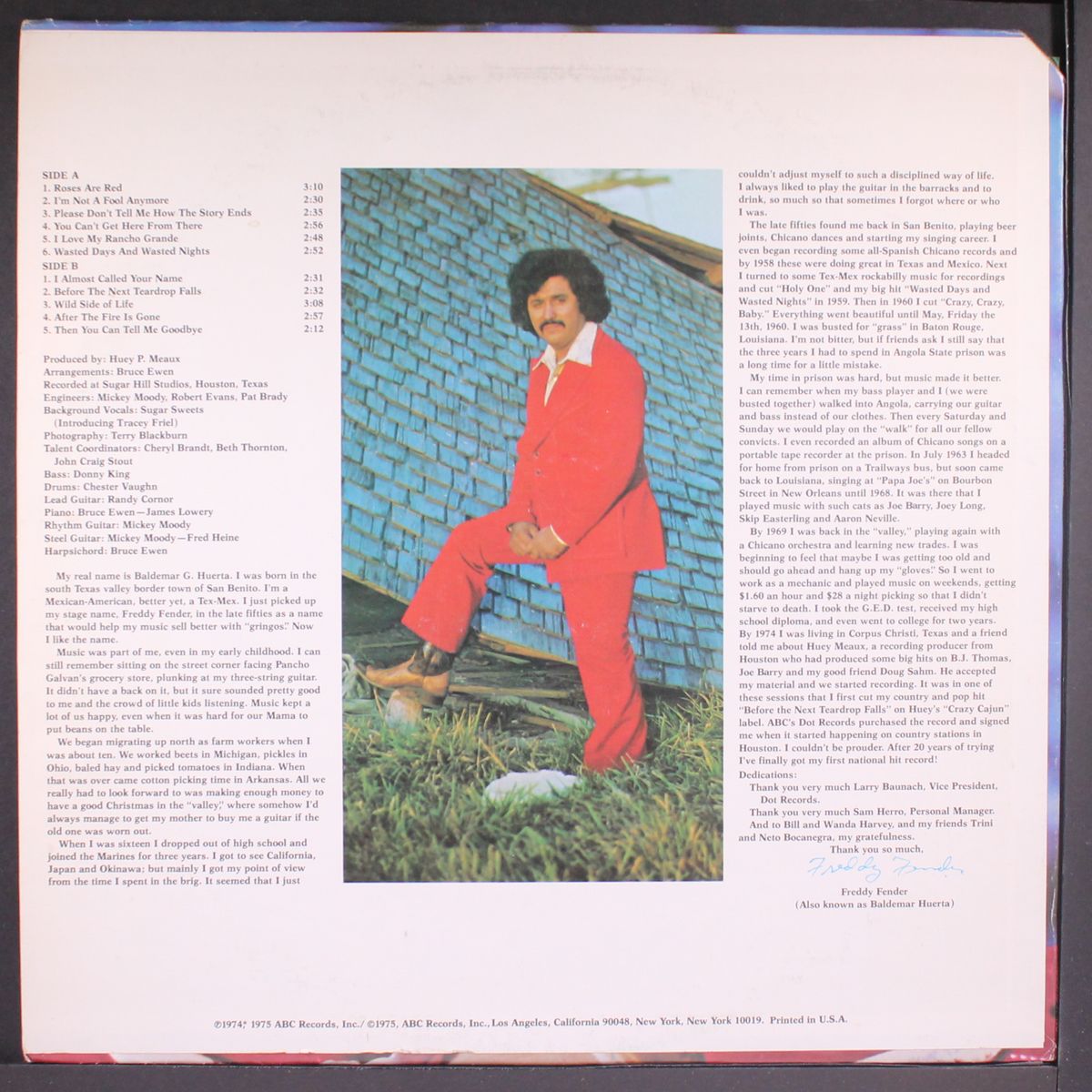 before the next teardrop falls by FREDDY FENDER