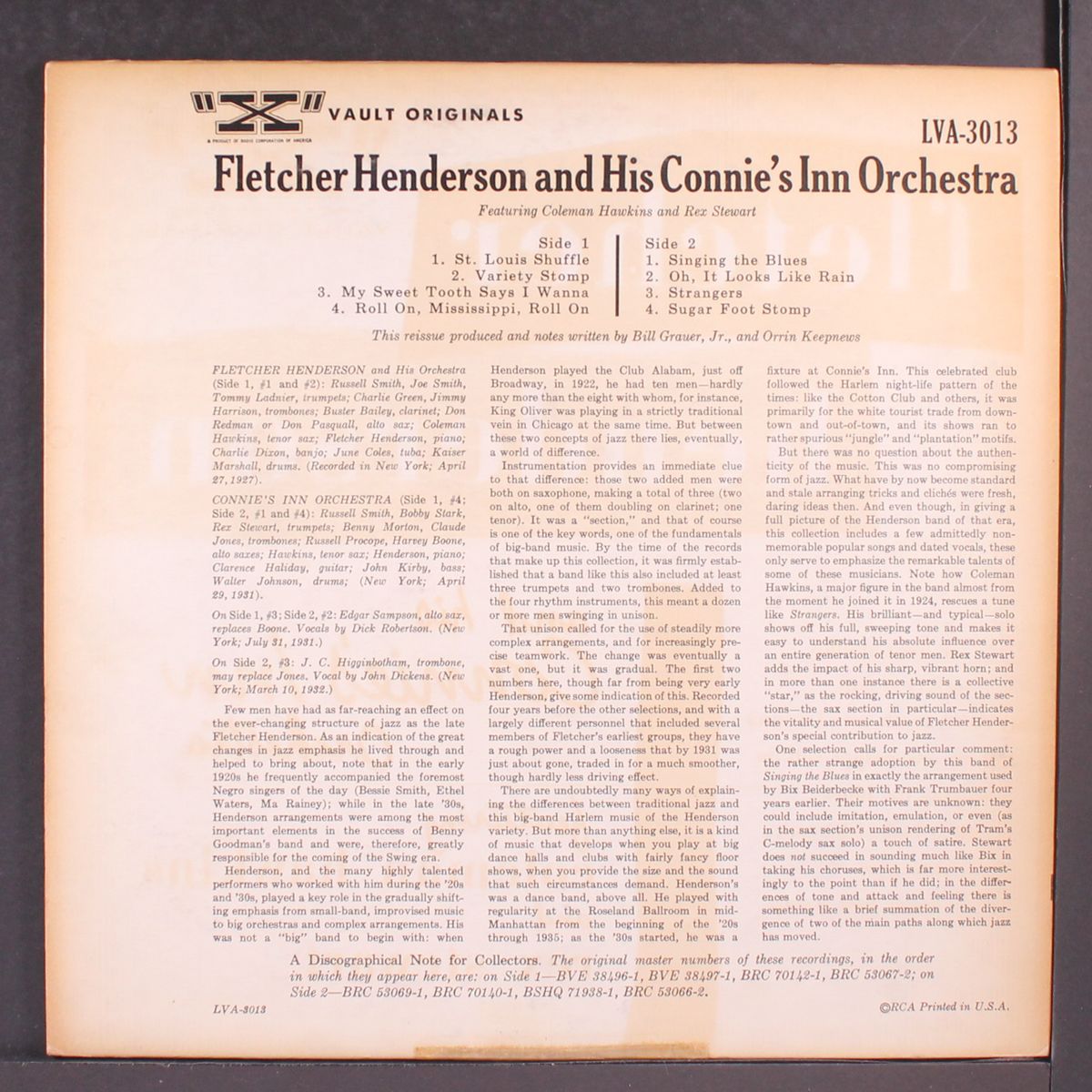 & his connie's inn orchestra by FLETCHER HENDERSON
