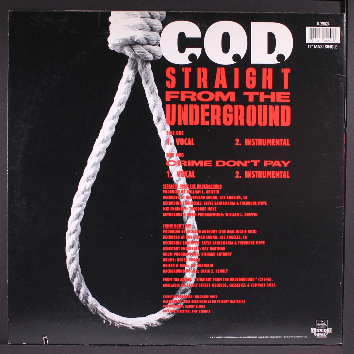 straight from the underground / crime don't pay by C.O.D.