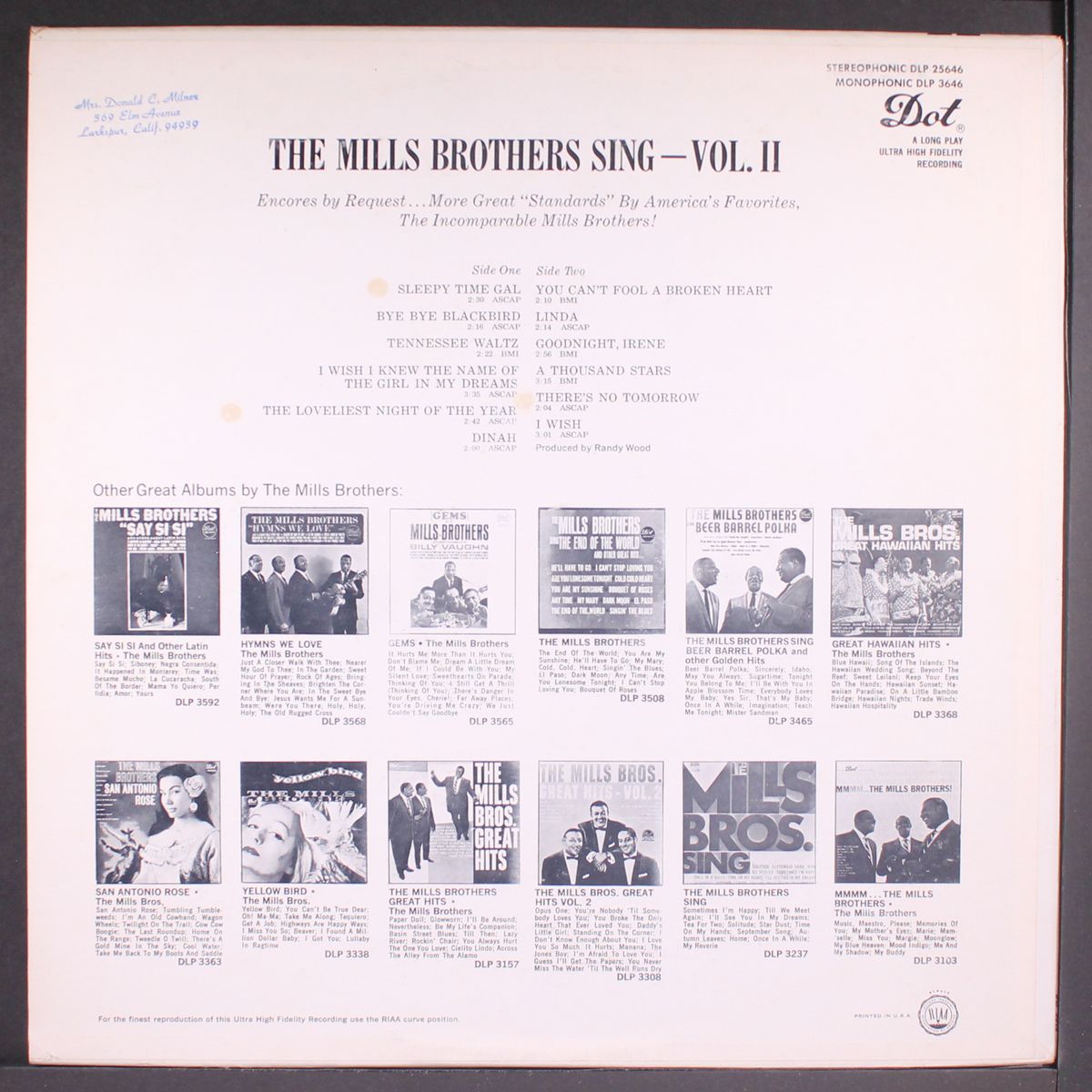 sing, vol. 2 by MILLS BROTHERS