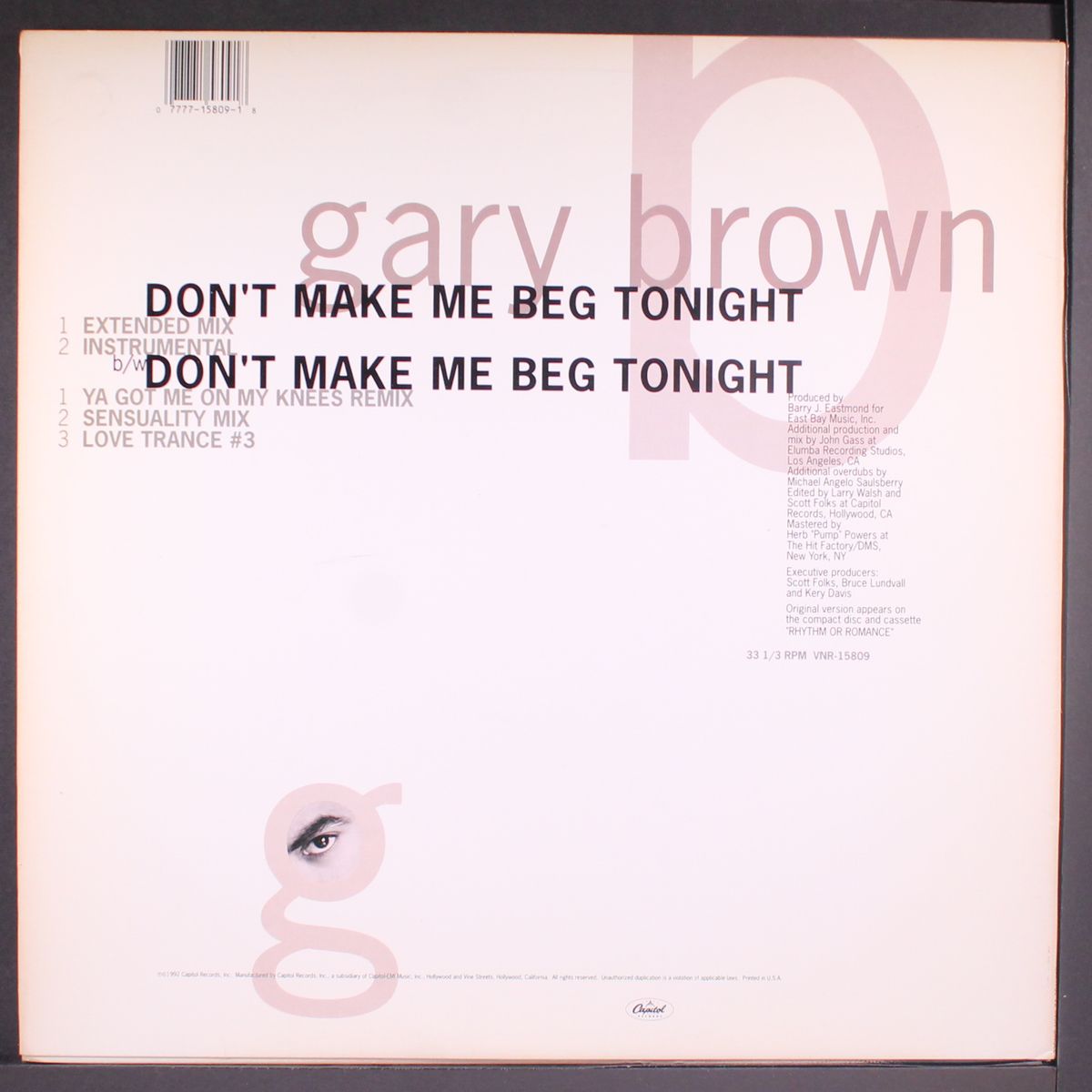 don't make me beg tonight by GARY BROWN