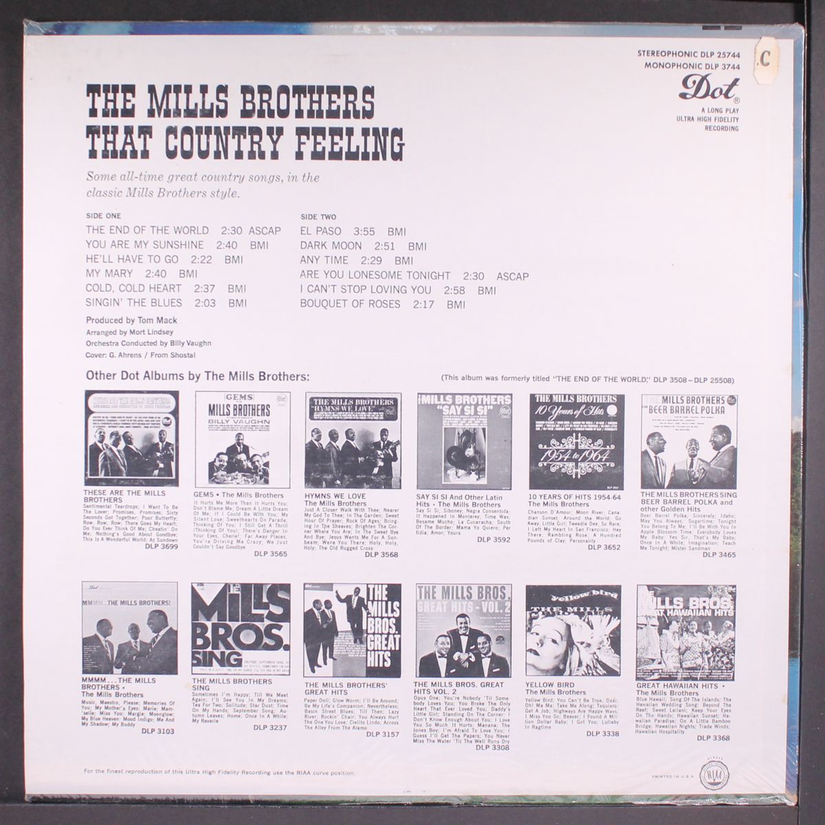 that country feeling by MILLS BROTHERS