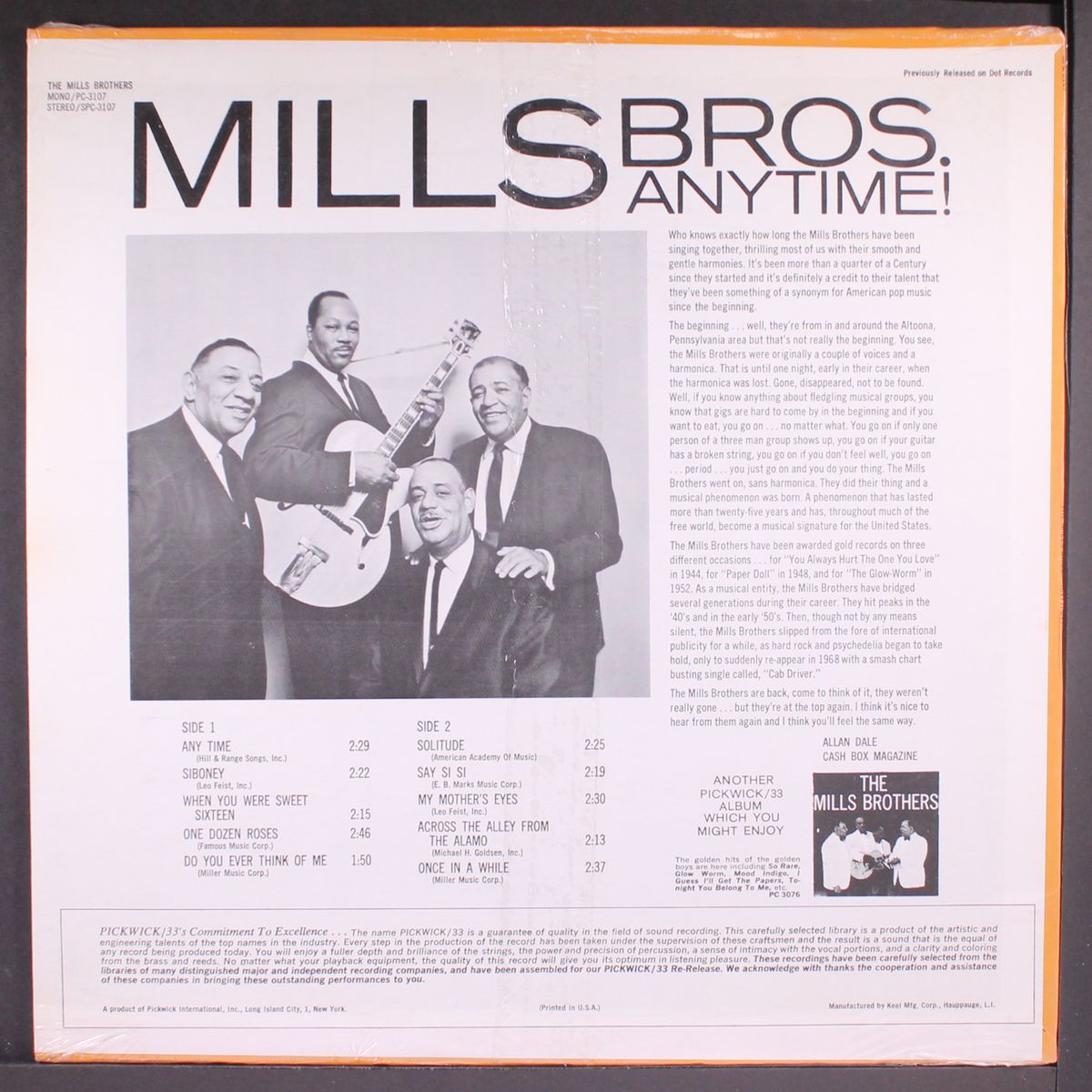 anytime by MILLS BROTHERS