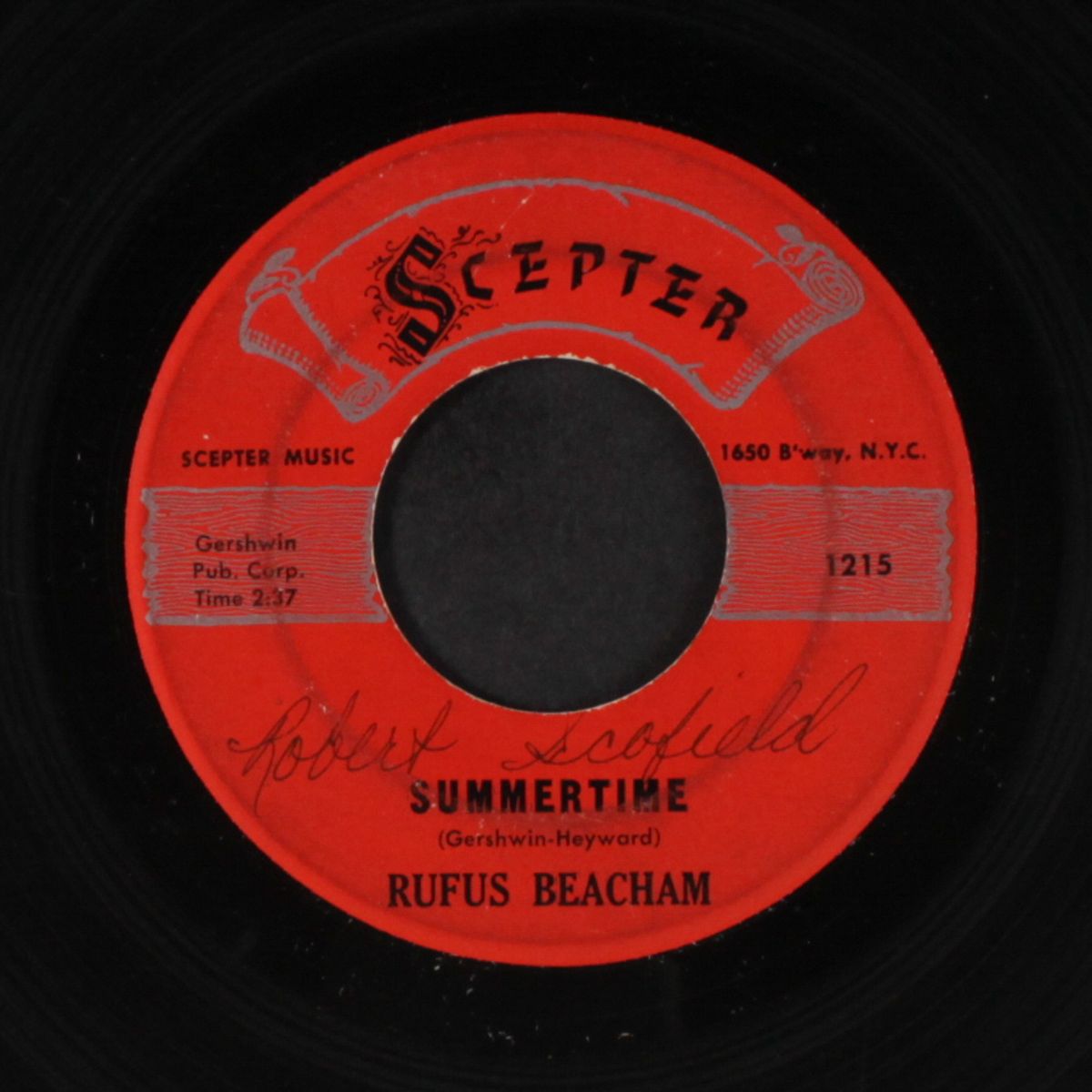 summertime / just one more chance by RUFUS BEACHAM