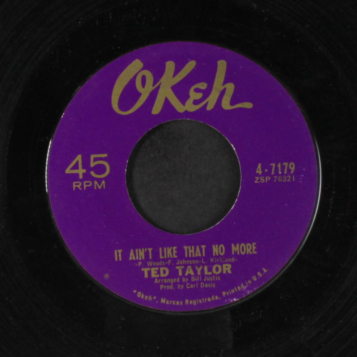 it ain't like that no more / i'll make it up to you by TED TAYLOR